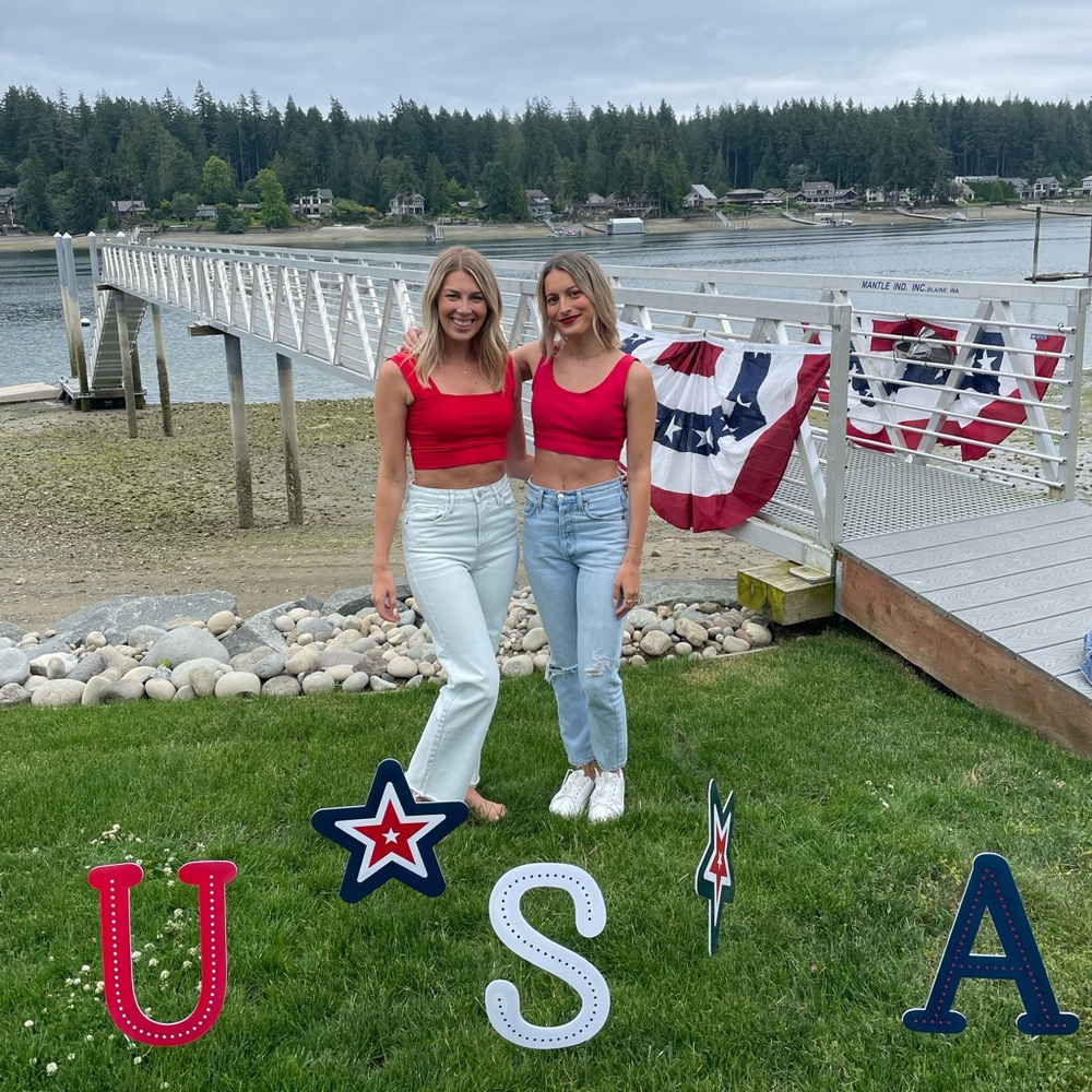 Vintage crop top 4th of July